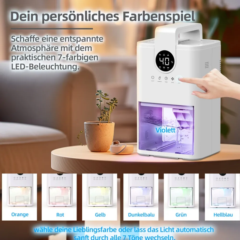 Mini-Luftentfeuchter mit 1 Liter Wassertank BC1LLEFHO1 ^ Be Cool