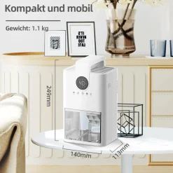 Mini-Luftentfeuchter mit 1 Liter Wassertank BC1LLEFHO1 ^ Be Cool