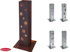 ® Corten Feuersäule 70cm Lichtsäule Windlicht Säule Garten ^ bellissa Online
