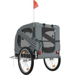 ® Hundefahrradanhänger LUNA Kleintierfahrradanhänger Buggy faltbar, grau ^ BENNO Best