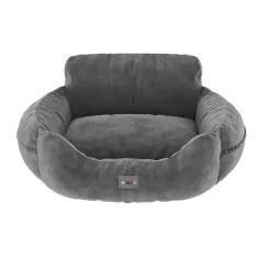 ® Hundesitz BUDDY Autositz für Hunde 55x45x30 cm anthrazit – stabiler Autokorb mit rutschfestem Boden, weicher Polsterung, Gurten & waschbarem Kissen ^ BENNO Sale