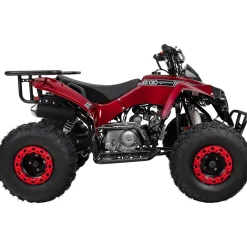 Actionbikes Motors Benzin-Jugend-Quad S-10, 125ccm, ATV, Gepäckträger, Not-Aus-Leine, Halbautomatik, Scheibenbremse Metallic/Rot Sale