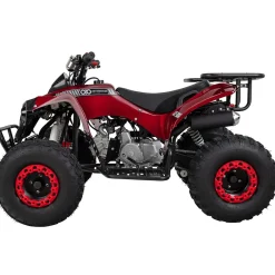 Actionbikes Motors Benzin-Jugend-Quad S-10, 125ccm, ATV, Gepäckträger, Not-Aus-Leine, Halbautomatik, Scheibenbremse Metallic/Rot Sale