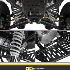 Actionbikes Motors Benzin-Jugend-Quad S-10, 125ccm, ATV, Gepäckträger, Not-Aus-Leine, Halbautomatik, Scheibenbremse Metallic/Rot Sale