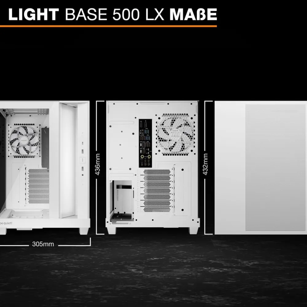be quiet! Geh Light Base 500 LX White PC-Gehäuse Best