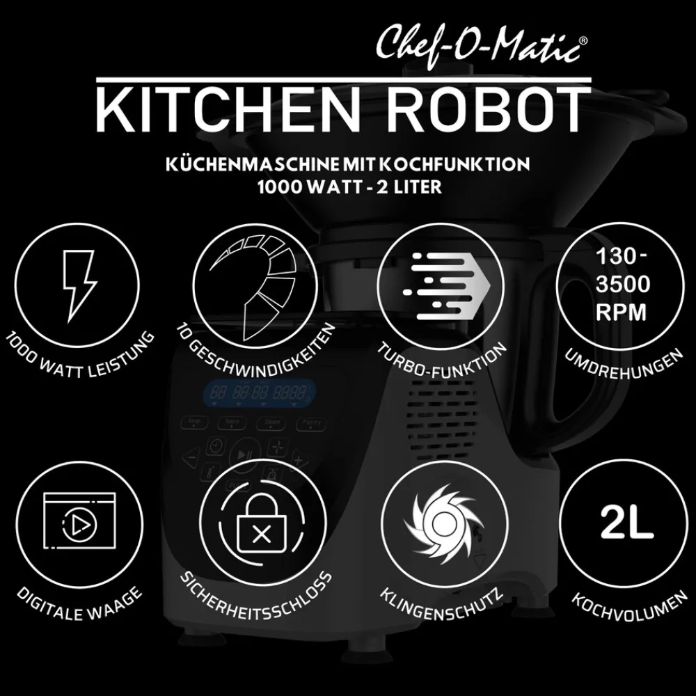 ® Küchenmaschine mit Kochfunktion - Mixer - Dampfgarer Chef O Matic Kitchen Robot ^ Best Direct Discount