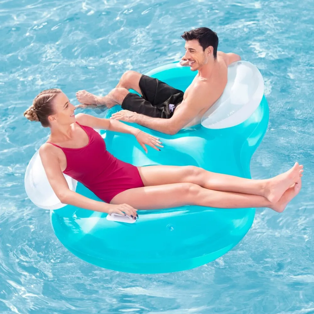 Bestway 2-Personen-Schwimmring Cool Comfort™ mit Rückenlehne 171 x 104 x 47 cm Hot