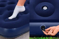 Single-Luftbett mit integrierter Fußpumpe 188 x 99 x 28 cm ^ Bestway Best
