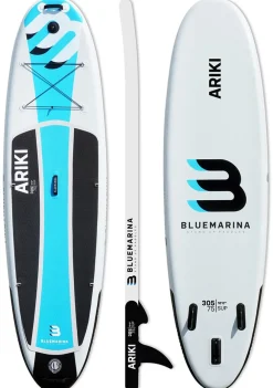 Bluemarina SUP Board Ariki, Stand Up Paddle aufblasbar mit Paddel, Pumpe, Rucksack, 5J Garantie (Classic 2.0, 305x76x13,5cm / 10") New