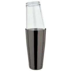 ich-zapfe Boston Shaker 28oz. - Edelstahl - GMB - Gunmetal black mit original amerikanischen Mixing Glas Outlet