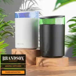 Aroma Diffuser und Ultraschall Luftbefeuchter 2,5 l, Stimmungslicht, 2 Dampfausgänge, inklusive 10 ml Aromaöl, für Wohn und Schlafzimmer, Yoga, Spa ^ Brandson New