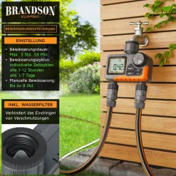 Brandson Bewässerungssteuerung, automatische Gartenbewässerung, Wasserzeitschaltuhr, Systemanschluss Hot
