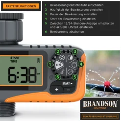 Bewässerungssystem mit Regenverzögerung, Wasserzeitschaltuhr, automatische Steuerung ^ Brandson Sale