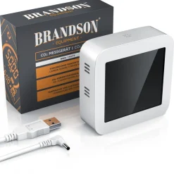 Brandson CO2 Messgerät für Raumluft, Luftqualitätssensor, Alarmfunktion, präzise CO2-Messung, für Innenräume Best