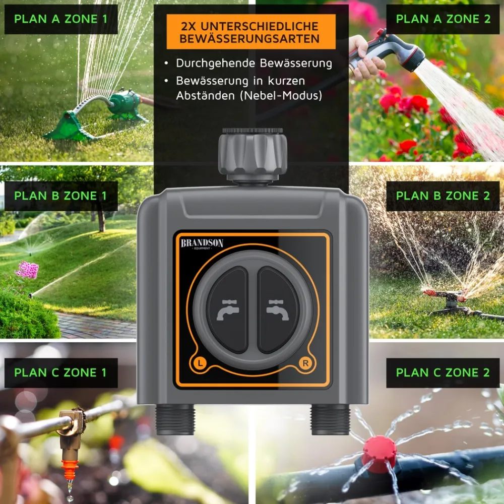 Wifi Bewässerungsuhr, automatische Gartenbewässerung, Wasserzeitschaltuhr, systemfähig ^ Brandson Online