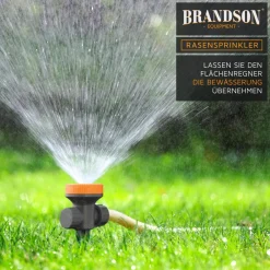 Brandson 2x Rasensprenger 5 Fach Rasensprinkler, Flächenregner Garten Sprinkler, Kreis Halbkreis Viertelkreis Fächer beidseitig Strahl, Wählscheibe Clearance