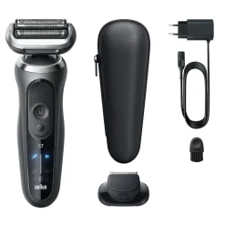 Braun Series 7 Elektrorasierer, +1 Aufsatz, 72-G1200s Herrenrasierer (Akkubetrieb, 360° SkinFlex Kopf, 3 Rasiermodi, kabellose Laufzeit von bis zu 60 Min., 100% wasserdicht, hergestellt in Deutschland, Reiseetui, Ladegerät, Reinigungsbürste, Präzisionstrim Sale