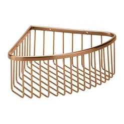 BRILLANTBAD BAMBER Eckseifenkorb Messing Gold Kupfer matt 265x90x205 mm für Bad & Küche >> zum Bohren Clearance