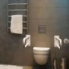 BELP Haltegriff Links Edelstahl gebürstet mit Abdeckung 630x680x110 mm, 120 kg Traglast für Bad & WC >> zum Bohren ^ BRILLANTBAD Sale