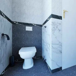 BRILLANTBAD BEMATIT Doppelkleiderhaken Messing Metallic Grau poliert 55x55x50 mm für Bad & Küche >> zum Bohren oder Kleben* Hot