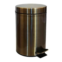 BRILLANTBAD BETRO BRONZE Abfalleimer Edelstahl Bronze 170x260x170 mm, 3 Ltr für Bad & Küche ><noscript><img width=