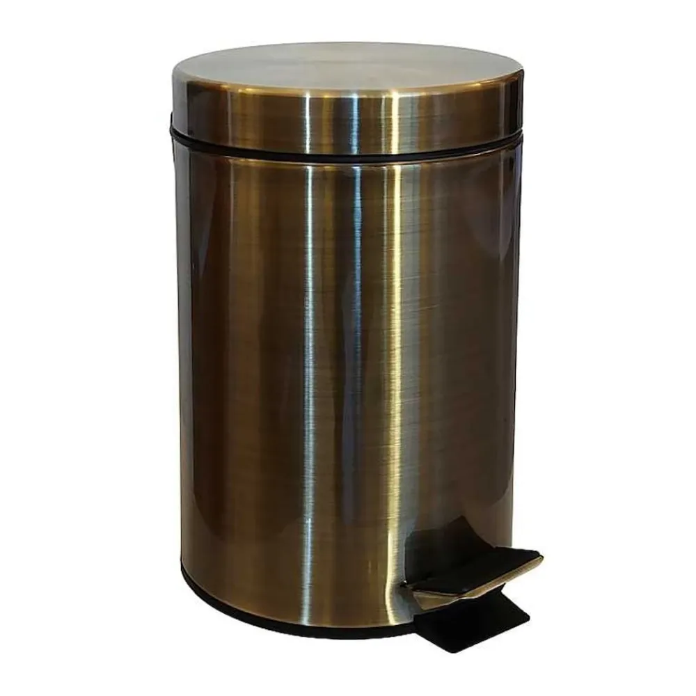 BRILLANTBAD BETRO BRONZE Abfalleimer Edelstahl Bronze 170x260x170 mm, 3 Ltr für Bad & Küche >> Freistehend anwendbar Online