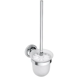 BRILLANTBAD BETRO CHROM WC-Bürstengarnitur Messing Glas Chrom 110x360x145 mm für Bad & WC >> zum Bohren Discount