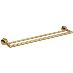 BILLO Doppelhandtuchhalter Messing Gold poliert 120x655x55 mm für Bad & Küche >> zum Bohren oder Kleben* ^ BRILLANTBAD Hot