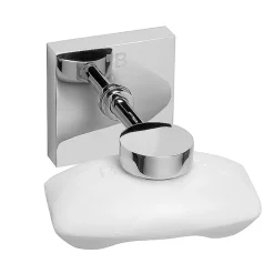 BRILLANTBAD META Magnetseifenhalter Messing Chrom poliert 55x55x70 mm für Bad & Küche >> zum Bohren oder Kleben* Sale