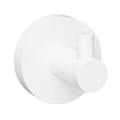 BRILLANTBAD WHITE  Kleiderhaken Messing Weiß 55x55x50 mm für Bad & Küche >> zum Bohren oder Kleben* New