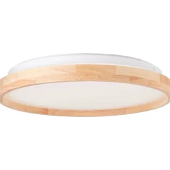 Alson LED Deckenleuchte 39cm holz hell/weiß, Metall/Holz/Kunststoff, 1x 26 W LED integriert, (Lichtstrom: 2500lm, Lichtfarbe: 3000-4500K) ^ Brilliant