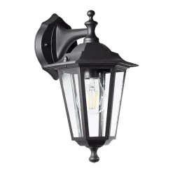 Brilliant Carleen Wandleuchte Aussen Hängend Schwarz - Außenwandleuchte E27 IP44 - Wetterfeste Außenlampe für Garten, Terrasse & Eingang - LED geeignet - 31cm Hoch Clearance
