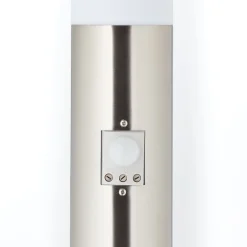 Brilliant Chorus Außenlampe mit Bewegungsmelder - Edelstahl-Stehleuchte IP44 für Garten & Einfahrt - 80 cm hoch, für Standard- und E27- Leuchtmittel (nicht enthalten) Discount