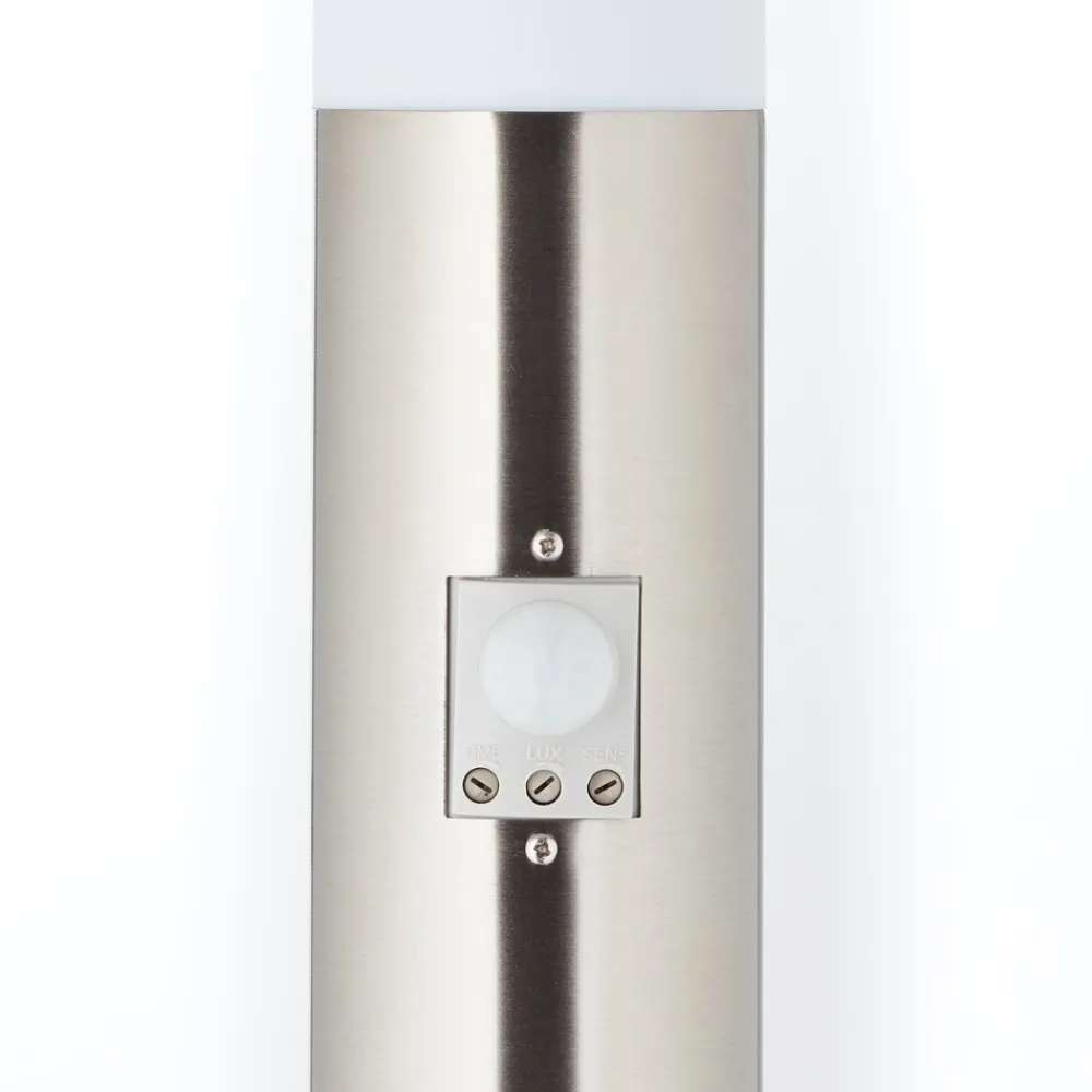 Brilliant Chorus Außenlampe mit Bewegungsmelder - Edelstahl-Stehleuchte IP44 für Garten & Einfahrt - 80 cm hoch, für Standard- und E27- Leuchtmittel (nicht enthalten) Discount