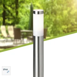 ? Chorus Wegeleuchte Edelstahl 81 cm - Außenleuchte mit IP44 Spritzwasserschutz, geeignet für LED & Normallampen, ideal für Gartenwege & Einfahrten? ^ Brilliant Discount