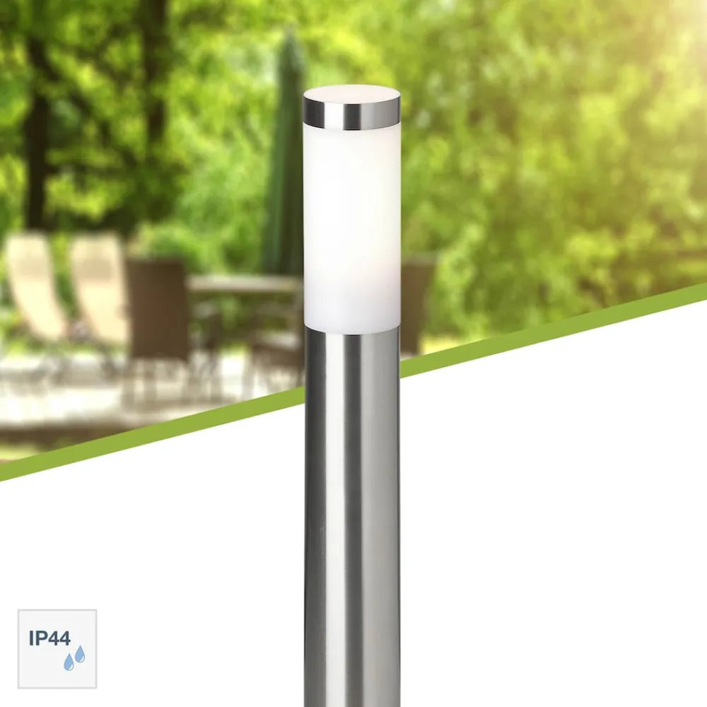 ? Chorus Wegeleuchte Edelstahl 81 cm - Außenleuchte mit IP44 Spritzwasserschutz, geeignet für LED & Normallampen, ideal für Gartenwege & Einfahrten? ^ Brilliant Discount