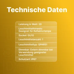 Brilliant Itch Bodenleuchte Außen IP67 - Bodeneinbauleuchte Edelstahl 11x11cm für Garten & Einfahrt - GU10 - LED geeignet - Leuchtmittel nicht enthalten - 11 x 11cm x 17,5 cm Clearance