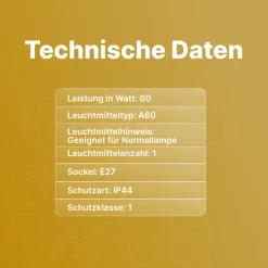 Brilliant Janel Außenwandleuchten - 1 Stück Außenlampe Hängend Schwarz Gold, IP44, E27 Fassung (Leuchtmittel nicht inkl.), Dimmbar, Wetterfest für Garten, Terrasse & Eingang New