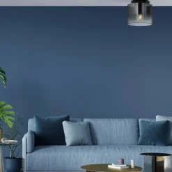 Lampe Beth Deckenleuchte 20cm Kaffee/rauchglas | 1x A60, E27, 60W, g.f. Normallampen n. ent. | Für LED-Leuchtmittel geeignet | Dimmbar bei Verwendung geeigneter Leuchtmittel ^ Brilliant Online