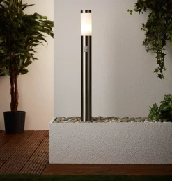 Brilliant Lampe Bole Außenstandleuchte Bewegungsmelder edelstahl | 1x A60, E27, 60W, geeignet für Normallampen (nicht enthalten) | IP-Schutzart: 44 - spritzwassergeschützt Online