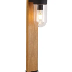 Brilliant Lampe Cabar Außensockelleuchte 55cm holz dunkel/schwarz | 1x A60, E27, 40W, geeignet für Normallampen (nicht enthalten) | IP-Schutzart: 44 - spritzwassergeschützt New