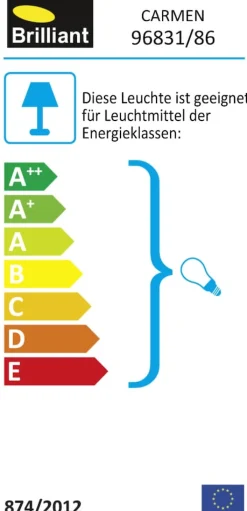 Lampe Carmen Deckenspot 2flg schwarz korund ^ Brilliant Clearance