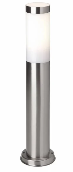 Brilliant Lampe Chorus Außensockelleuchte 51cm edelstahl | 1x A60, E27, 20W, geeignet für Normallampen (nicht enthalten) | IP-Schutzart: 44 - spritzwassergeschützt New