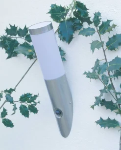 Brilliant Lampe Chorus Außenwandfackel Bewegungsmelder edelstahl | 1x A60, E27, 20W, geeignet für Normallampen (nicht enthalten) | IP-Schutzart: 44 - spritzwassergeschützt Hot