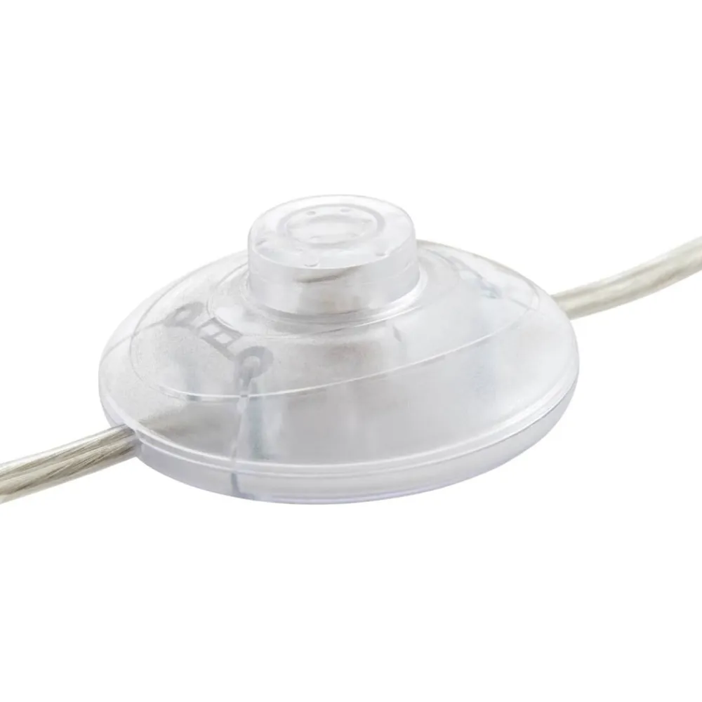 Lampe Clarie Bogenstandleuchte 1,8m eisen/weiß | 1x A60, E27, 60W, geeignet für Normallampen (nicht enthalten) | Mit Fußschalter ^ Brilliant Discount
