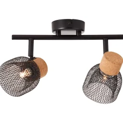 Lampe Flaka Spotrohr 2flg schwarz matt | 2x QT14, G9, 6W, geeignet für Stiftsockellampen nicht enthalten | Köpfe schwenkbar | Für LED-Leuchtmitel geeignet ^ Brilliant