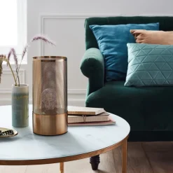 Brilliant Lampe Gracian Tischleuchte messing gebürstet | 1x A60, E27, 60W, g.f. Normallampen n. ent. | Für LED-Leuchtmittel geeignet | Mit Schnurzwischenschalter Best