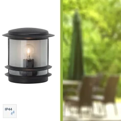 Brilliant Lampe Hollywood Außenwandleuchte schwarz | 1x A60, E27, 60W, geeignet für Normallampen (nicht enthalten) | IP-Schutzart: 44 - spritzwassergeschützt New