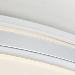 Lampe Jamil LED Wand- und Deckenleuchte 48cm weiß/silber | 1x 60W LED integriert, (4800lm, 3000-6000K) | Steuerbar über Fernbedienung / Stufenlos dimmbar ^ Brilliant Hot