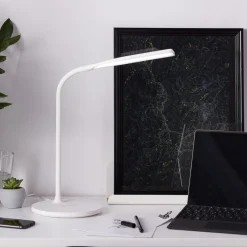 Lampe, Joni LED Tischleuchte mit Induktionsladeschale weiß, 1x LED integriert, 4.5W LED integriert, (326lm, 3000-5400K), Kabelloses Aufladen von mobilen Geräten ^ Brilliant Outlet